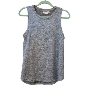 Women's Deletta Metallic Silver Grey Tank Top Anthropologie Small Shimmery